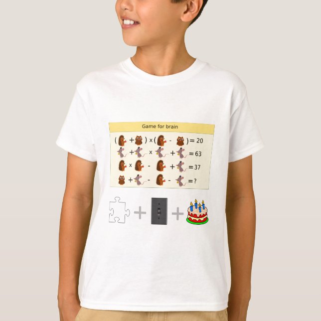 Spel för Brain Funny Math T-Shirt (Framsida)