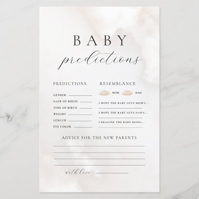 Spel för förutsägelse av könsneutrala babyskor (Framsida)