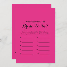 Spel för Möhippa av dubbla Side Shock rosa Inbjudningar