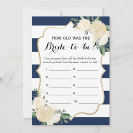 Spel för Möhippa av marin Blommigt på dubblan  Rådkort