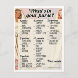 Spel för Möhippa Inbjudan Vykort