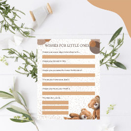 Spel för Nalle, två babyskor, Önskemål