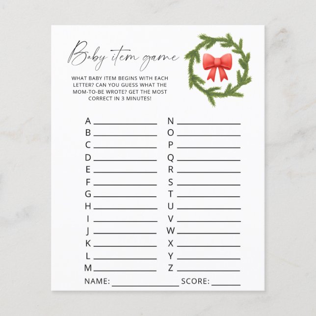 Spel för objekt i Winter Baby. Barnstödsspel (Framsida)