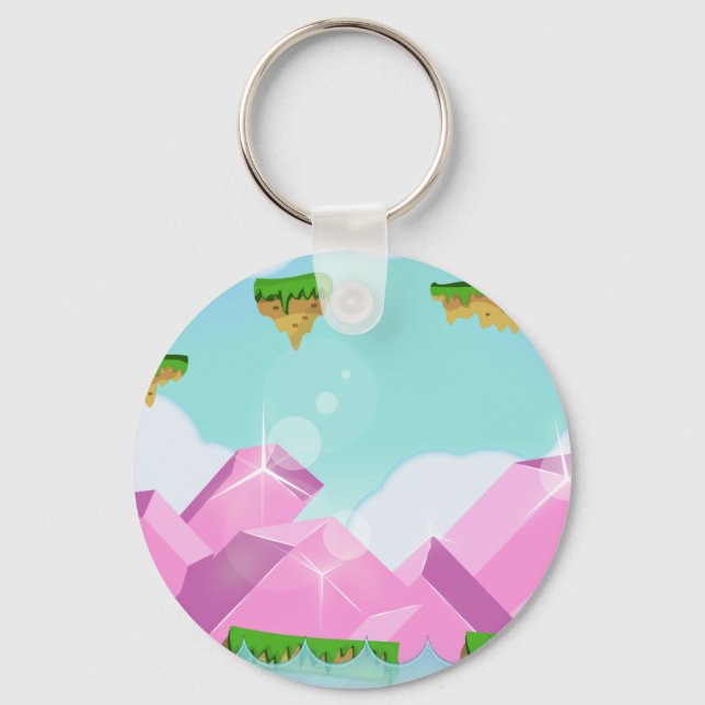 Spel för Retro-plattform Nyckelring (Framsida)