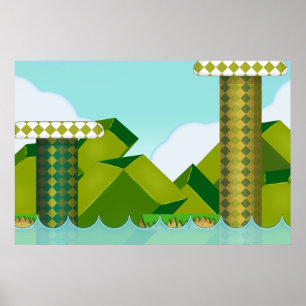 Spel för Retro-plattform Poster