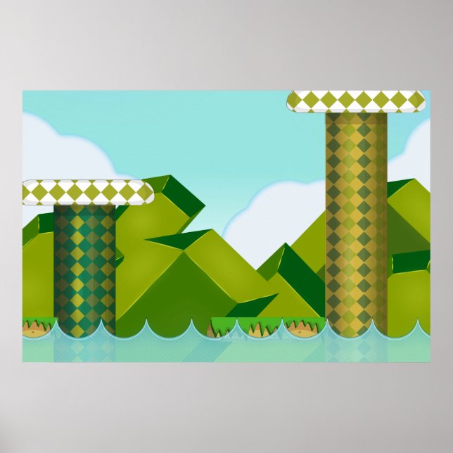 Spel för Retro-plattform Poster (Framsidan)