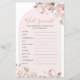 Spel för små flickor med rosa blommor - Ordspelet