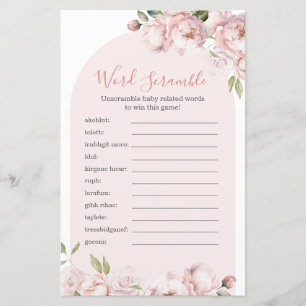 Spel för små flickor med rosa blommor - Ordspelet