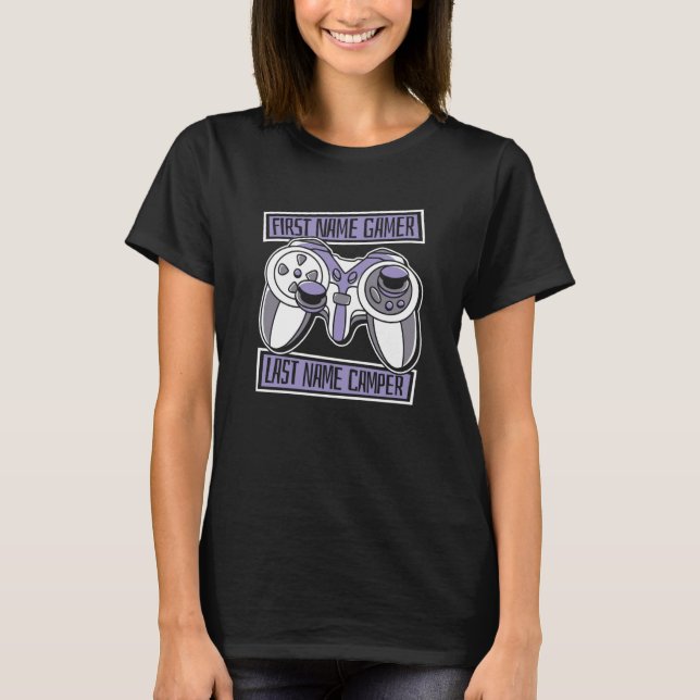 Spel för spelkontroll Spelar videospel 2 T Shirt (Framsida)