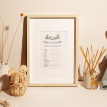 Spel för vinterträdsdjur "Baby Ord Scramble"