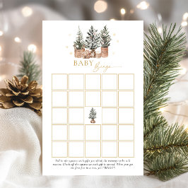 Spel för Winter Rustic Baby Bingo Baby Shower Game