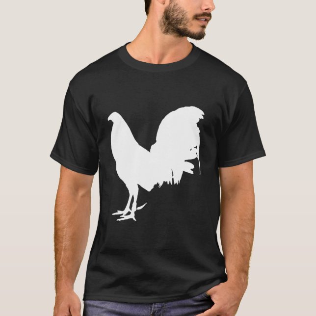 Spel Fowl Gallegos Tupp Chicken Gamefowl White T Shirt (Framsida)