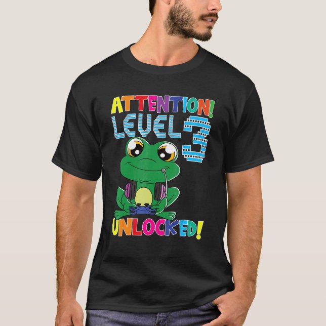 Spel från Boy Attention Level 3 Olåst spel B T Shirt (Framsida)
