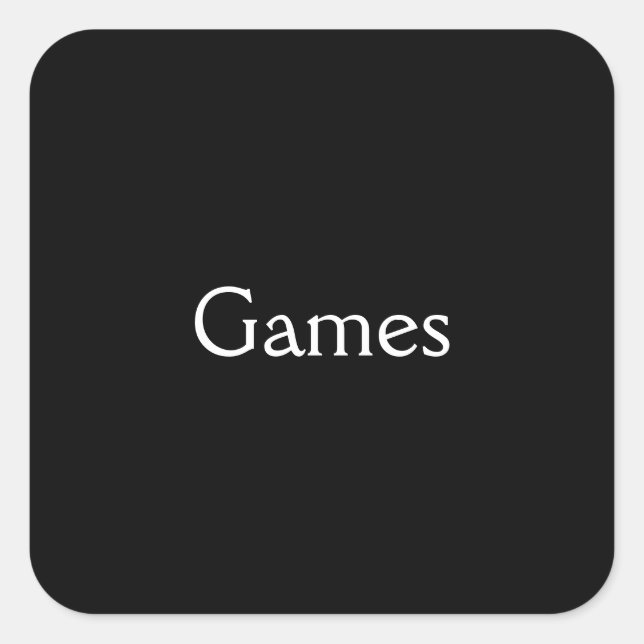 Spel Fyrkantigt Klistermärke (Framsida)