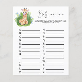 Spel Giraffe - Baby namn tävling