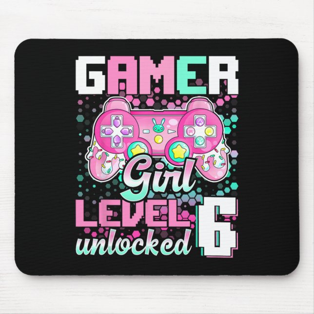 Spel Girl Level 6 Unlock Video Game 6e Birthda Musmatta (Framsidan)