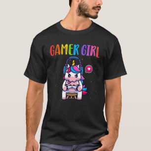Spel Girl Unicorn Gaming Cute Video Game T Shirt