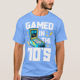 Spel i 70-talets Pinball Shirt För manar Retro Arc T