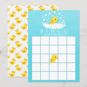Spel i Anka BINGO-babykläder i Cute Rubber Inbjudningar
