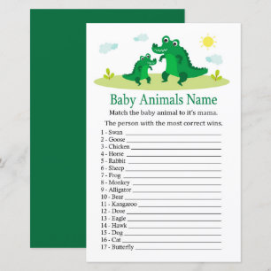 Spel i Cute Alligator Baby djur Namn
