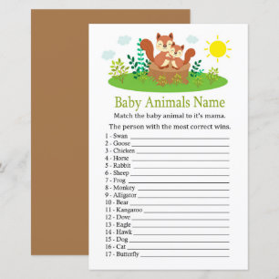 Spel i Cute Squirrel Baby djur Namn