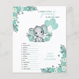 Spel i Elephant Neutralt Baby Shower-spel