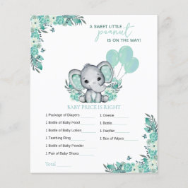 Spel i Elephant Neutralt Baby Shower-spel