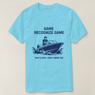 Spel känna igen spel Båttrafik Fiske Grafik T Shirt