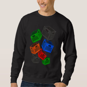 Spel Låda Tes Challenge 3 mjölk Låda Lång Ärmad Tröja