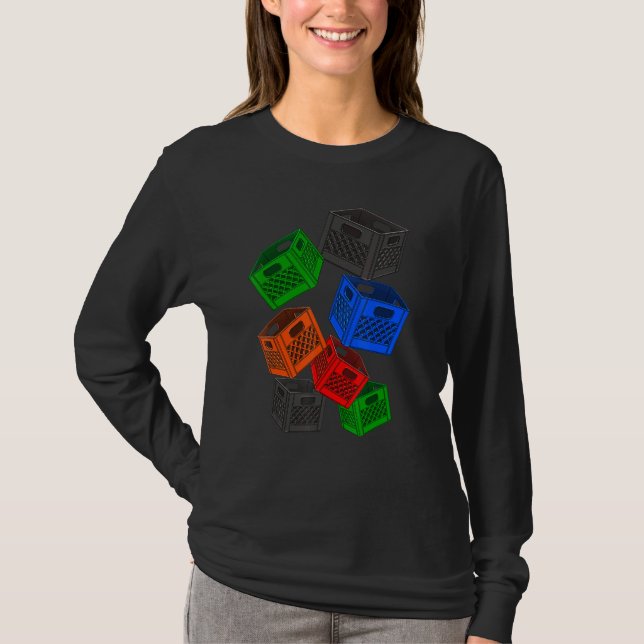 Spel Låda Tes Challenge 3 mjölk Låda T Shirt (Framsida)