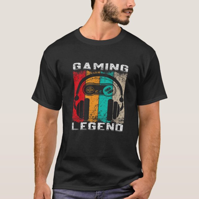 Spel Legend PC Gamer Son Brother Video Games Con T Shirt (Framsida)