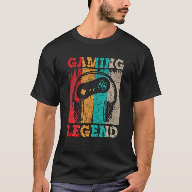 Spel Legend PC Gamer Video Games Gift Boys Teena T Shirt (Framsida)