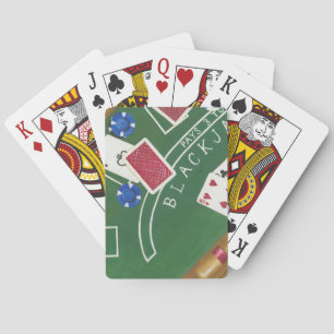 Spel med Blackjack med Chip av Chariklia Zarris Kort