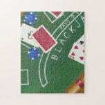 Spel med Blackjack med Chip av Chariklia Zarris Pussel<br><div class="desc">Ace är uppe! Chariklia Zarris blidkande biet visar att man spelar ett spel om svarta jack. Staplar av chip väntar på att bli vad och kort väntar på att bli vända. Köp en kopia idag!</div>