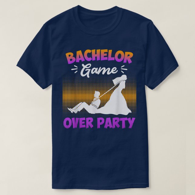Spel över bachelagrman bröllop t shirt (Design framsida)