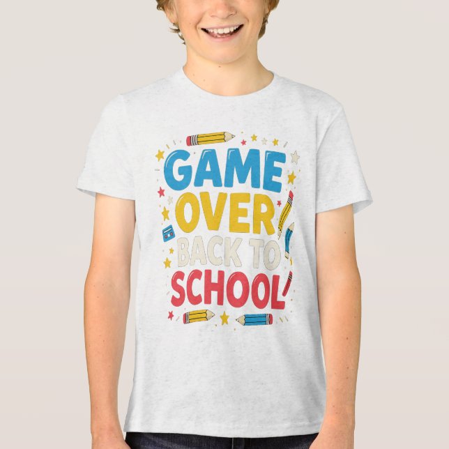 Spel över Back to school Lärare Student T Shirt (Framsida)
