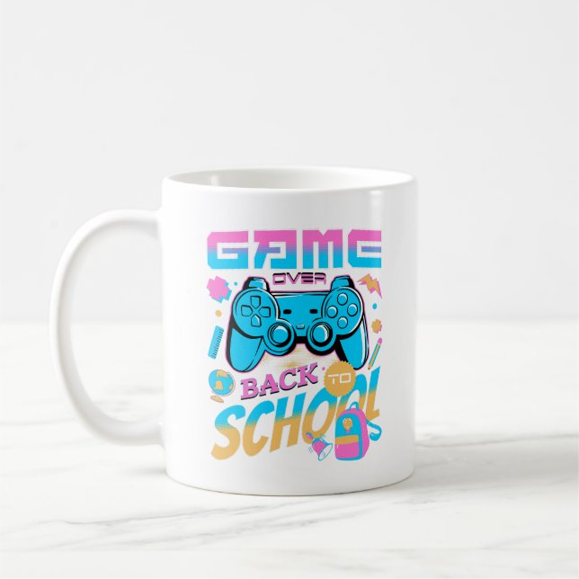 Spel över Back to school Lycklig första skoldagen Kaffemugg (Vänster)