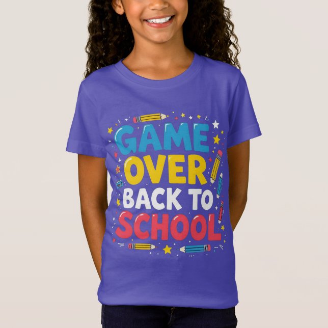 Spel över Back to school T Shirt (Framsida)