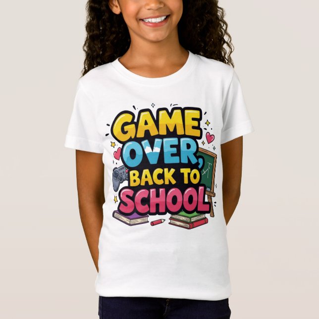 Spel över Back to school T-Shirt | Funny Gamer (Framsida)