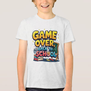 Spel över Back to school T-Shirt Funny Gamer Sch