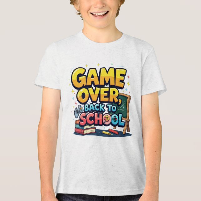 Spel över Back to school T-Shirt | Funny Gamer Sch (Framsida)