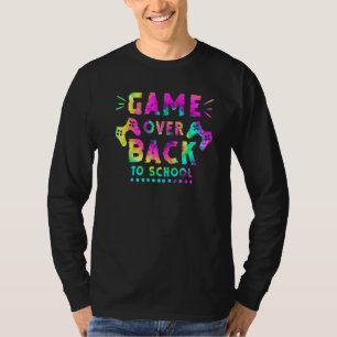 Spel över Back to school Tie Dye Gamer Boys Kids T Shirt