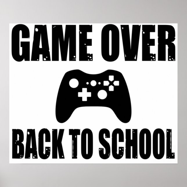 spel över back to school vita poster (Framsidan)