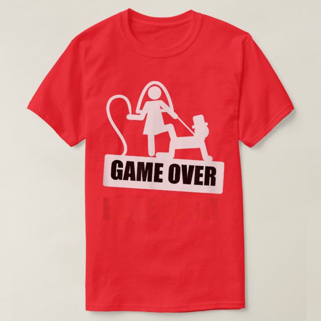 Spel över den gifta Party Giftermål Groom T Shirt (Design framsida)
