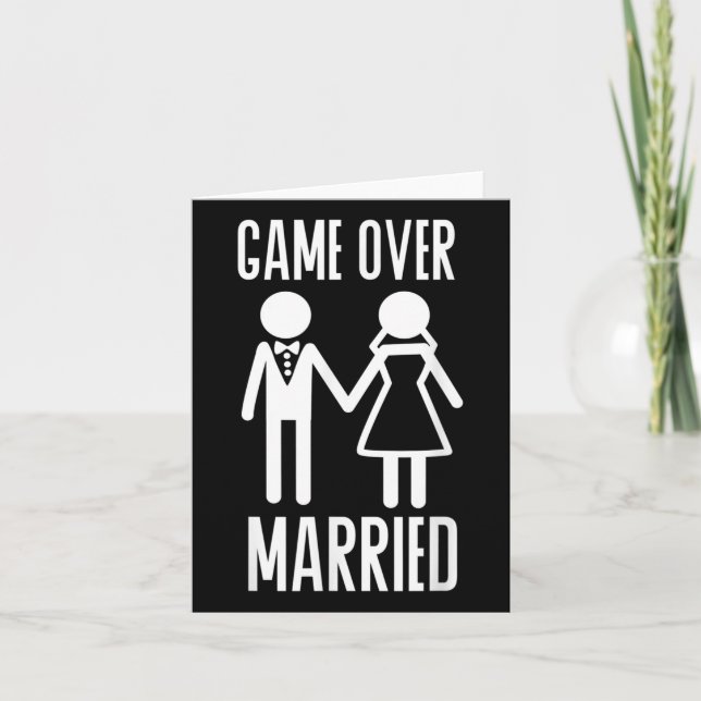 Spel över gift Bröllop Bride Groom Ny gifta Kort (Framsida)