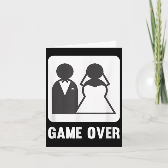 Spel över Giftermål Groom Bride Kort (Framsida)