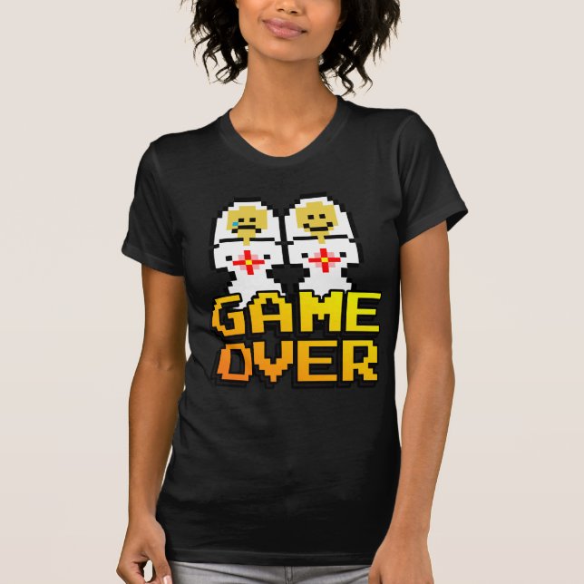 Spel över Giftermål (Lesbisk, 8 bitar) T Shirt (Framsida)