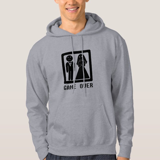 Spel över (giftermål) sweatshirt med luva (Framsida)