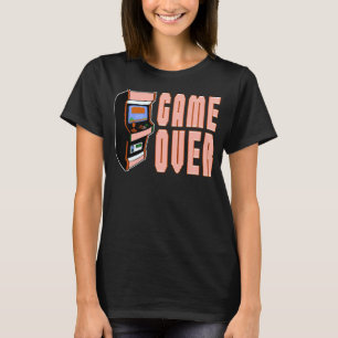 Spel över inmatningsmynt för spelare och video p t shirt