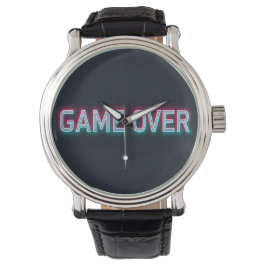 Spel över Neon-signatur | Retro Glowing Arcade Des Armbandsur